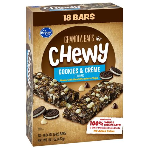 Kroger Cookies & Créme Chewy Granola Bars 18 ct / 0.84 oz