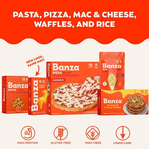 Banza Elbows Pasta From Chickpeas - Gluten Free, High Protein, And Lower Carb Protein Elbows Chickpea Pasta - 8Oz