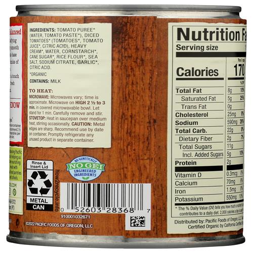 Pacific Foods, Soup Tomato Bisque Organic, 16.3 Ounce