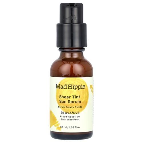 Mad Hippie Sheer Tint (Medium/Dark) Spf 29+ Sun Serum, Vitamin C & Hyaluronic Acid, Zinc Oxide Sunscreen, Reef-Safe, 1.02 Oz