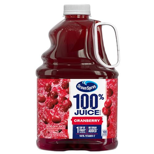 Ocean Spray 100% Juice Cranberry Juice Blend, 101.4 Fl Oz Bottle (Pack Of 1)