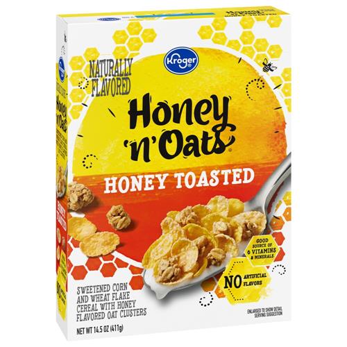 Kroger Honey N Oats Honey Toasted Cereal 14.5 oz