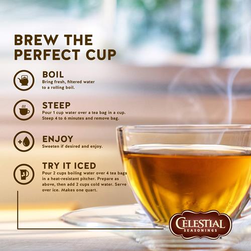 Celestial Seasonings 100% Natural Lemon Zinger Herbal Tea 20 Ct