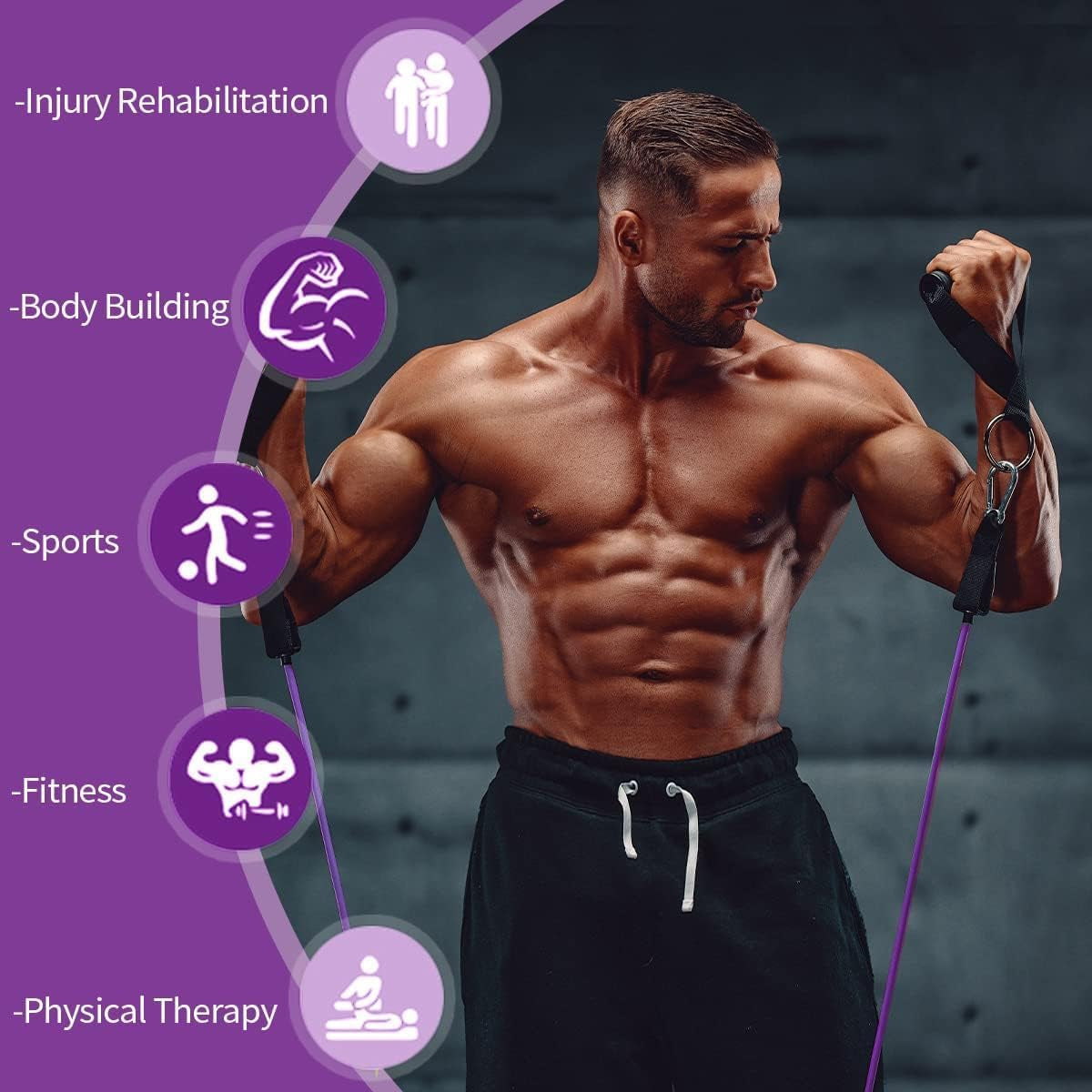 Velck Resistance Bands Set with Handles for Exercise, Workout and Home Gym
