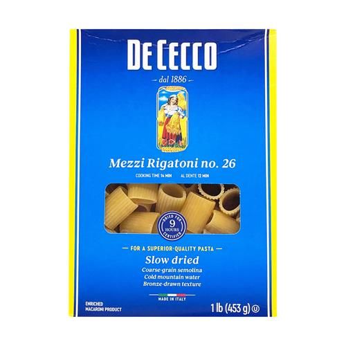 De Cecco Pasta Mezzi Rigatoni, 16 Oz