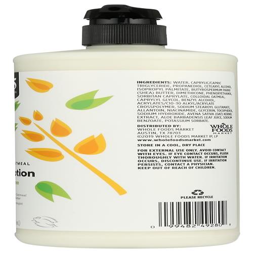 Whole Foods Market Colloidal Oatmeal Lotion, Fragrance Free, 32 Fl Oz