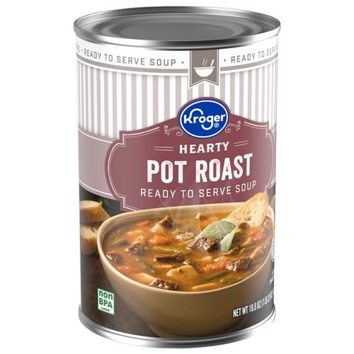 Kroger Hearty Pot Roast Soup 18.8 oz