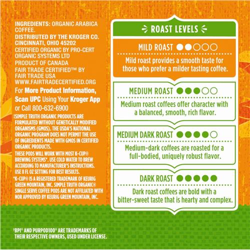 Simple Truth Organic Breakfast Blend Mild Roast Coffee Pods 12 ct