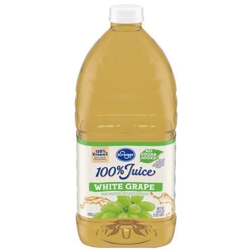 Kroger 100% White Grape Juice From Concentrate No Sugar Added Bottle 64 fl oz