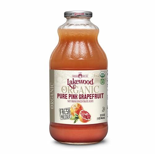 Lakewood, Juice Grapefruit Pink Pure Organic, 32 Fl Oz