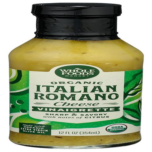 Whole Foods Market Organic Italian Romano Vinaigrette, 12 Oz