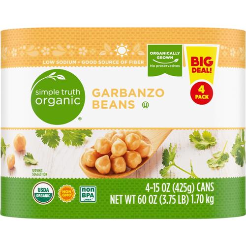 Simple Truth Organic Garbanzo Beans 4 ct / 15 oz
