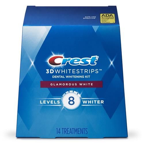 Crest 3D White Luxe Whitestrip Teeth Whitening Kit, Glamorous White, 14 Treatments( Each With 1 Upper/ 1 Lower), 28 Strips