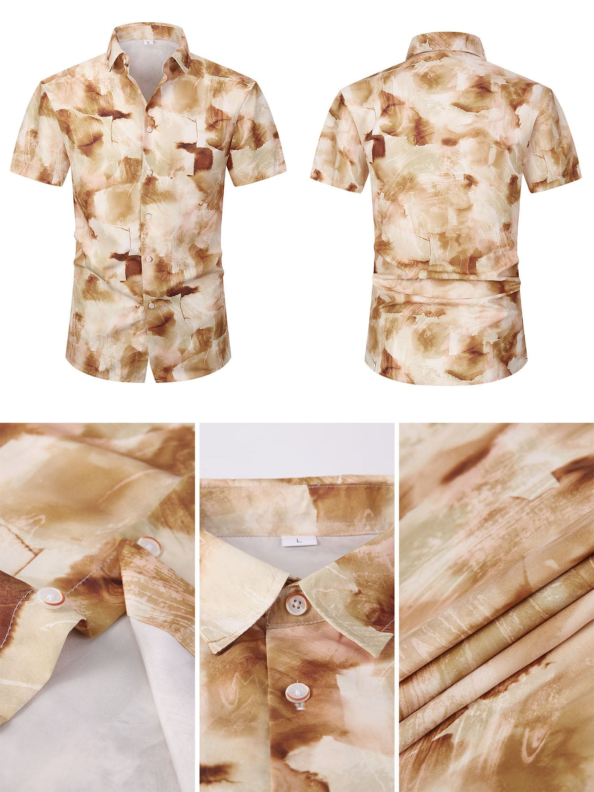 Men's Hawaiian Shirt  Colorful Prints For Holiday, Outdoor & Party Wear