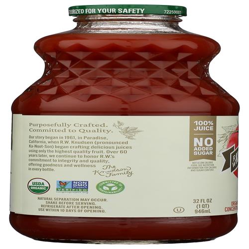 R.W. Knudsen Organic Tomato Juice, 32 Ounces (Packaging May Vary)