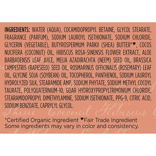 Sheamoisture Curl And Shine Coconut Shampoo Coconut And Hibiscus For Curly Hair Paraben Free Shampoo 13 Oz