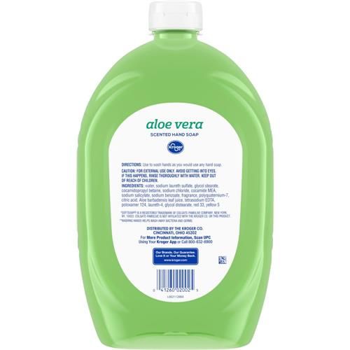 Kroger Aloe Vera Scent Antibacterial Liquid Hand Soap Refill 50 fl oz