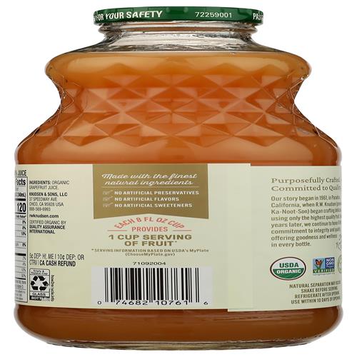 Rw Knudsen Organic Grapefruit Juice, 32 Fz
