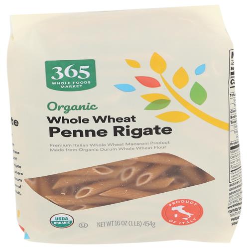 Whole Foods Market Organic Whole Wheat Penne Rigate, 16 Oz