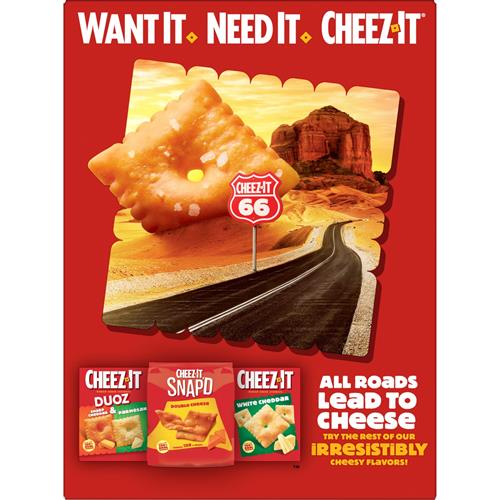 Cheez-It Grooves Cheese Crackers, Crunchy Snack Crackers, Lunch Snacks, Zesty Cheddar Ranch, 9Oz Box (1 Box)