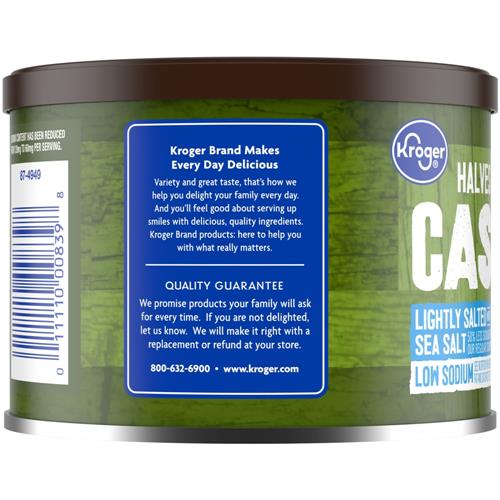 Kroger Halves & Pieces Lightly Salted Cashews 8 oz