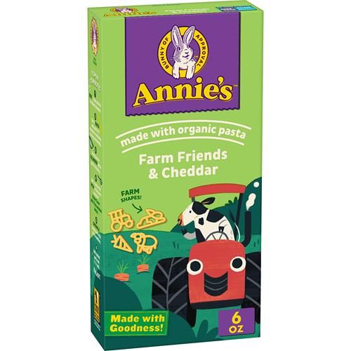 Annies Farm Friends Pasta Shapes And Cheddar Macaroni And Cheese Dinner With Organic Pasta, 6 Oz