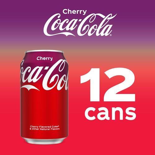 Coca-Cola Cherry Coke Soda, 12 Fl Oz (Pack Of 12)