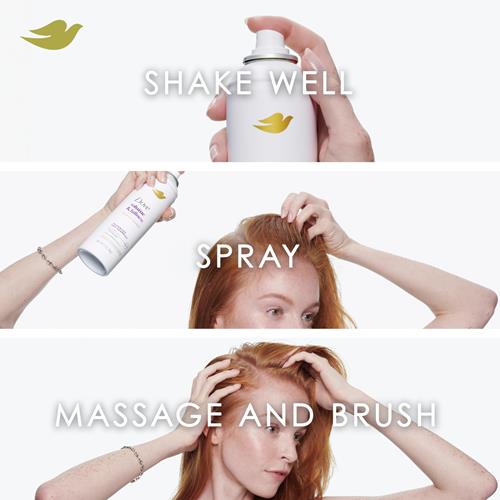 Dove Advanced Dry Shampoo Volume & Fullness Refresh & Revive Flat Hair Without Water For 2 Days Of Freshness & Bounce 5 Oz
