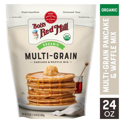 Bobs Red Mill Organic 7 Grain Pancake & Waffle Mix, 24Oz (Pack Of 1) - Organic, Whole Grain, Kosher
