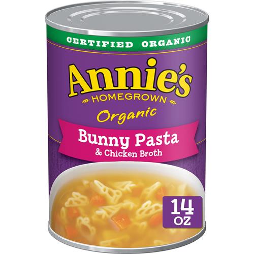 Annies Organic Bunny Pasta And Chicken Broth Soup, 14 Oz