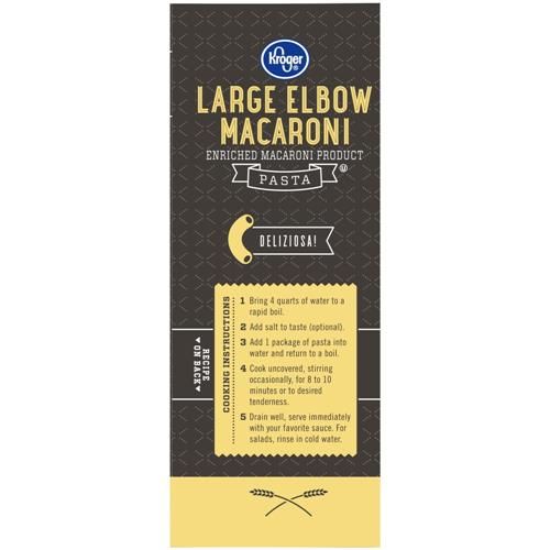 Kroger Large Elbow Macaroni Pasta 16 oz