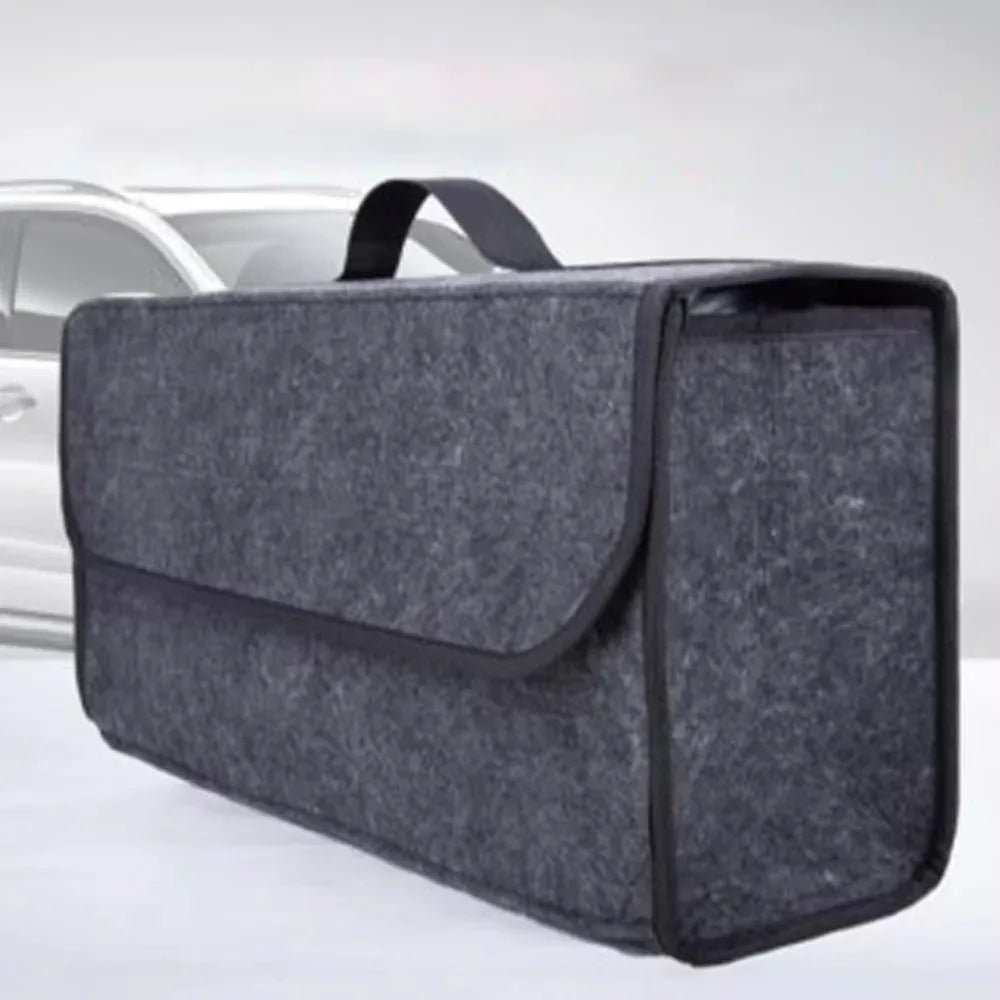 Large anti Slip Compartment Boot Storage Organizer Tool Car Storage Bag Car Trunk Organizer Soft Felt Storage Box Accessories