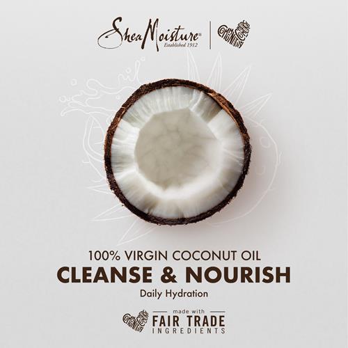 Shea Moisture 100% Virgin Coconut Oil Leave-In Treatment, Shine Curly And Tame Frizz For Tangle-Free Hair, All Natural Certified Organic, 8 Ounce