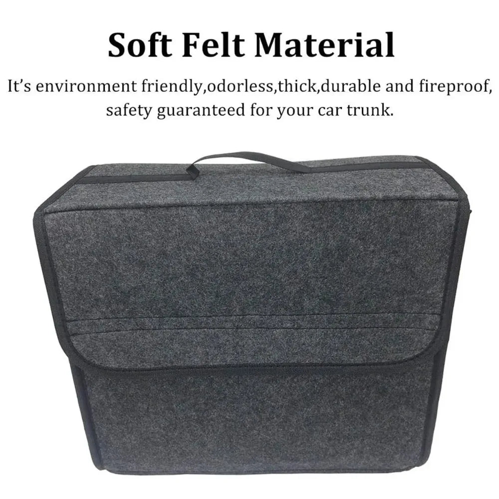 1PC Universal Foldable Felt Car Storage Box High-Quality Mat for Tools and Towels Organization