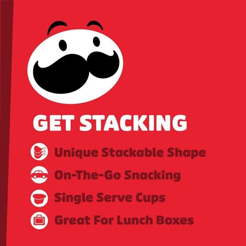 Pringles Potato Crisps Chips, Lunch Snacks, On-The-Go Snacks, Snack Stacks, Original, 8Oz Tray (12 Cups)