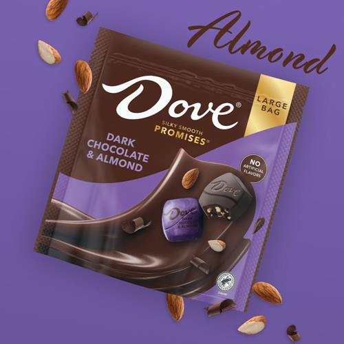 Dove Promises Dark Chocolate Almond Candy Individually Wrapped , 12.67 Oz Bag