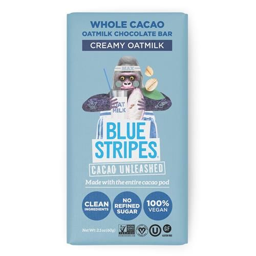 Blue Stripes Oat Milk Chocolate Bar, 2.1 Oz