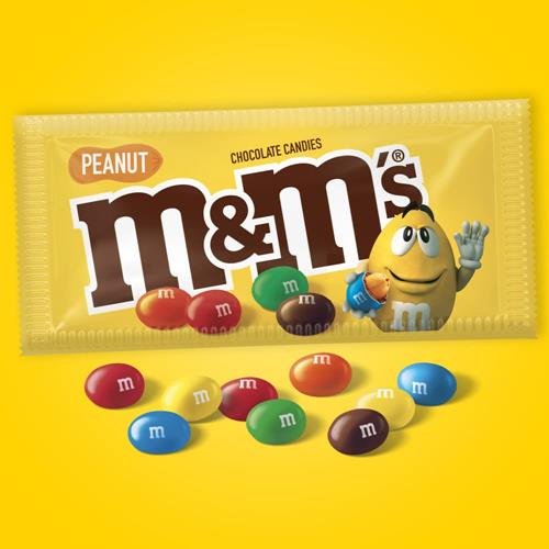 M&Ms, Peanut Chocolate, 1.74 Oz