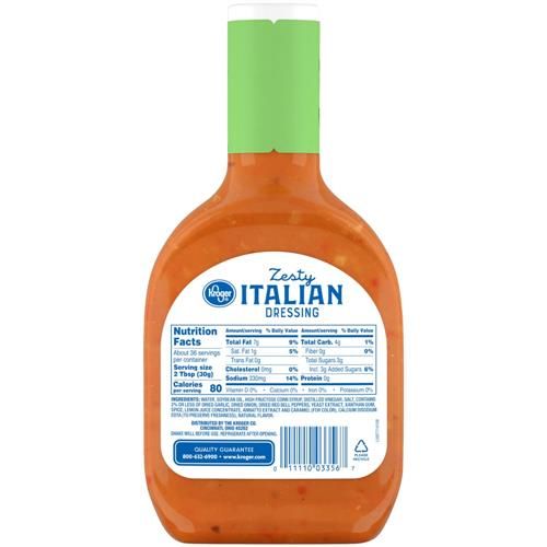 Kroger Zesty Italian Salad Dressing 36 fl oz
