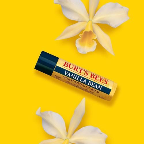 Burts Bees Vanilla Bean Lip Balm, Lip Moisturizer With Responsibly Sourced Beeswax, Tint-Free, Natural Conditioning Lip Treatment, 1 Tube, 0.15 Oz.