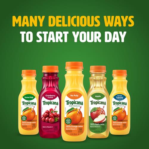 Tropicana Pure Premium 100% Orange Juice Original, No Pulp, Single Serve, 11 Fl Oz Bottle