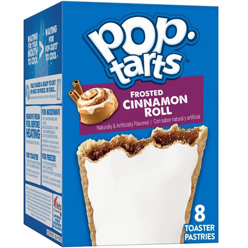 Pop-Tarts Toaster Pastries, Breakfast Foods, Kids Snacks, Frosted Cinnamon Roll, 13.5Oz Box (8 Pop-Tarts)