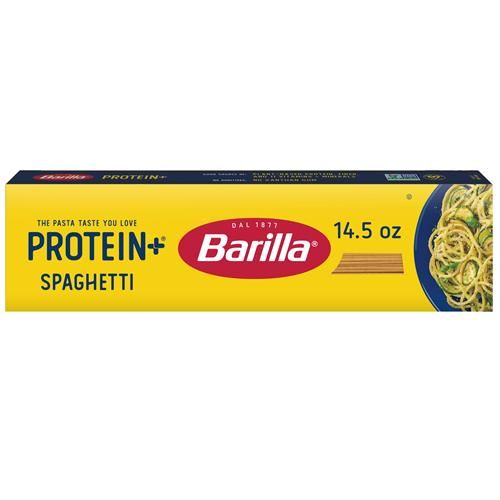 Barilla Protein+ (Plus) Spaghetti Pasta, 14.5 Ounce - Plant Based Pasta - Made From Lentils, Chickpeas & Peas - Non-Gmo, Kosher Certified And Vegan