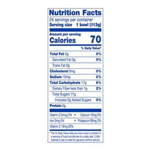 Kroger Yellow Cling Diced Peach Cups in 100% Juice 24 ct / 4 oz