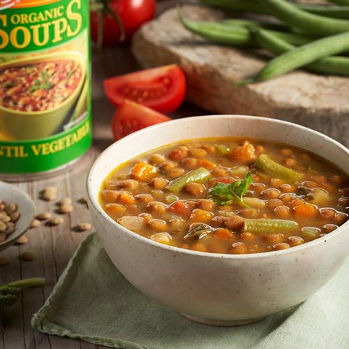 Amys Organic Lentil Vegetable Soup, Light In Sodium 14.5 Oz.