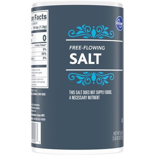 Kroger Free-Flowing Salt 26 oz