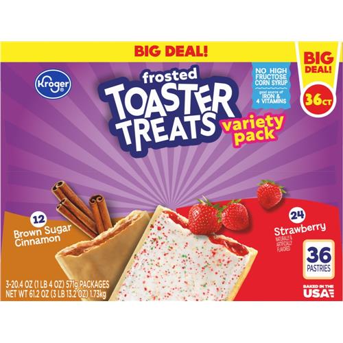 Kroger Variety Pack Frosted Toasted Treats 36 ct
