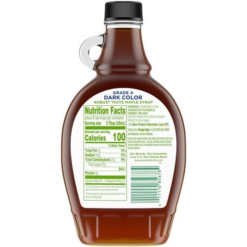 Simple Truth Organic Grade A Dark Color Robust Maple Syrup 8 fl oz
