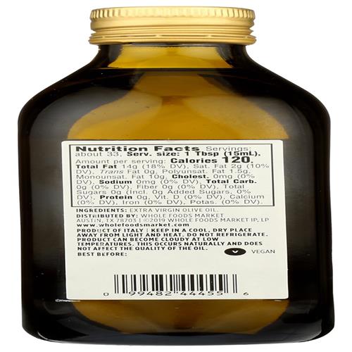 Whole Foods Market, Extra Virgin Olive Oil 100% Italian, 16.9 Fl Oz