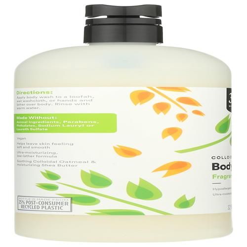 Whole Foods Market Body Wash, Colloidal Oatmeal, Fragrance Free, 32 Fl Oz